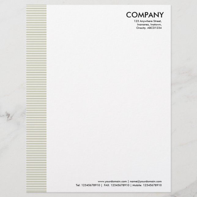 Papel Timbrado Margem Vinculada - Khaki (Frente)