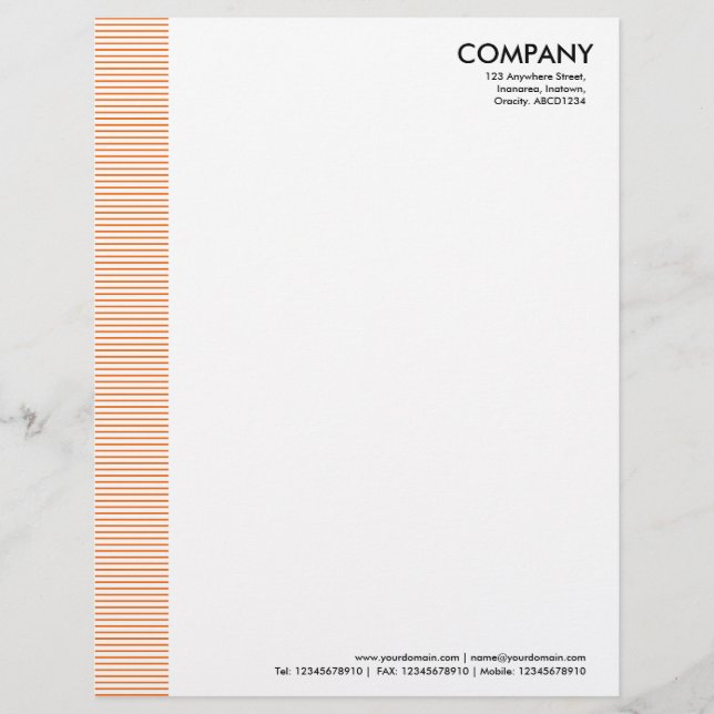 Papel Timbrado Margem Vinculada - Laranja (Frente)
