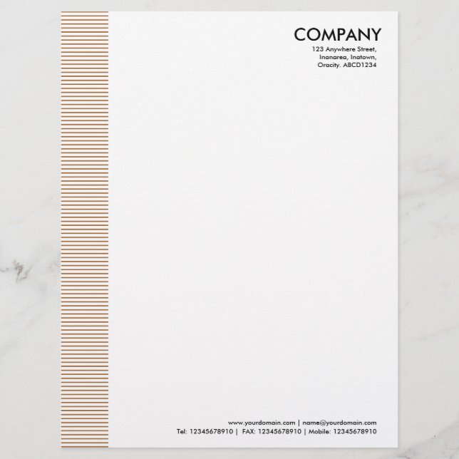 Papel Timbrado Margem Vinculada - Marrom (Frente)