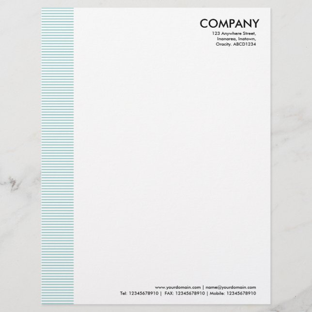 Papel Timbrado Margem Vinculada - Verde Azul (Frente)