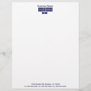 Papel Timbrado Marinho azul-colorido repórter de negócios