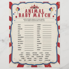 Papel Timbrado Matança De Bebês Animal [Tema De Circo]