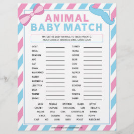 Papel Timbrado Matriz de Bebês Animal [Surpresa ao Gênero]