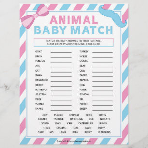 Papel Timbrado Matriz de Bebês Animal [Surpresa ao Gênero]