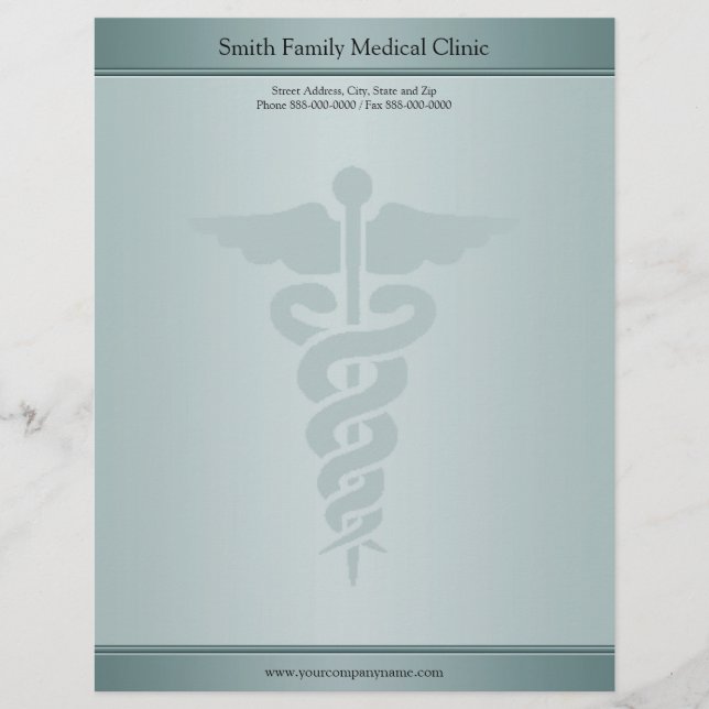 Papel Timbrado Médico Médico Letterhead (Frente)