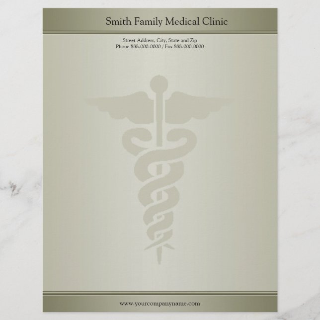 Papel Timbrado Médico Médico Letterhead (Frente)