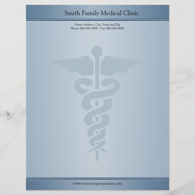 Papel Timbrado Médico Médico Letterhead (Frente)