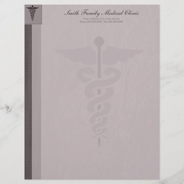 Papel Timbrado Médico Médico Letterhead (Frente)