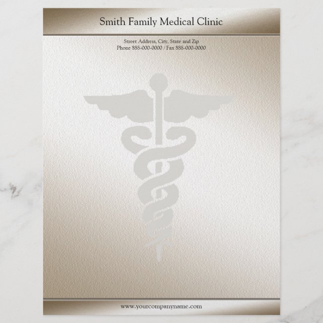 Papel Timbrado Médico Médico Letterhead (Frente)