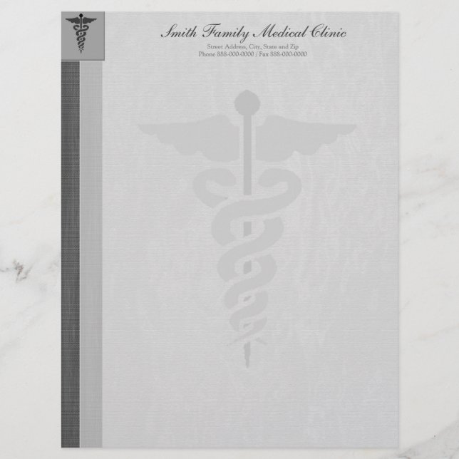 Papel Timbrado Médico Médico Letterhead (Frente)