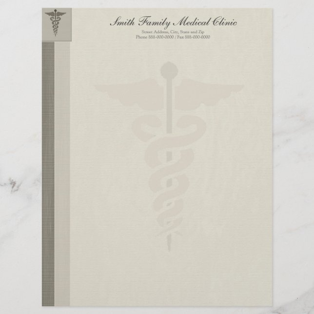 Papel Timbrado Médico Médico Letterhead (Frente)
