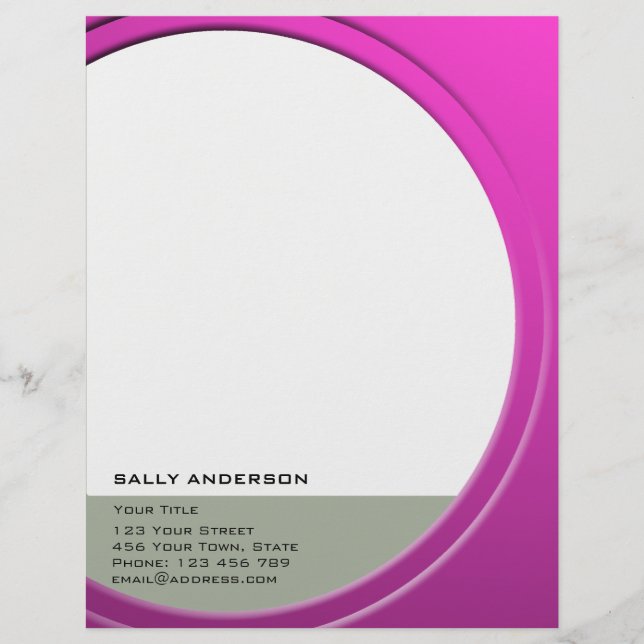 Papel Timbrado Metálico brilhante Personalizável qualquer Texto e (Frente)