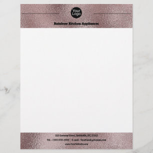 Papel Timbrado Metálico Cor-de-Rosa Falso