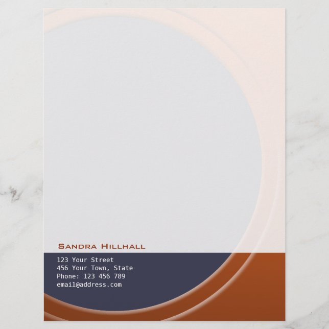 Papel Timbrado Metálico Geométrico Moderno a qualquer Texto e Cor (Frente)