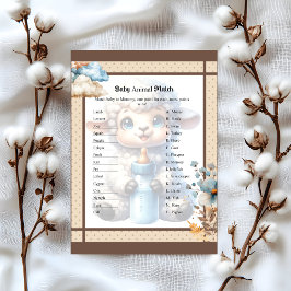 Papel Timbrado Meu Pequeno Cordeiro: Combinando Bebês Animais