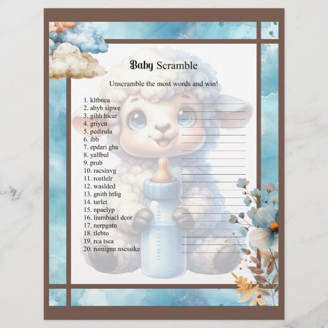 Papel Timbrado Minha Pequena Lamb (Frente)