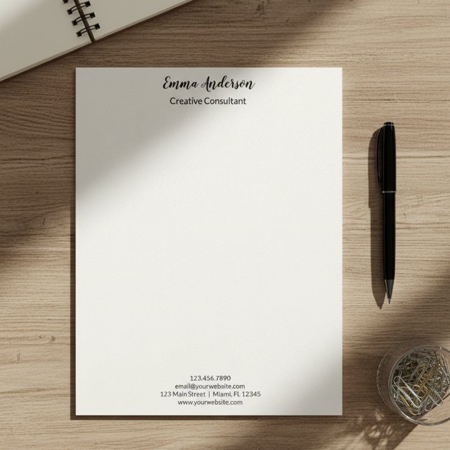 Papel Timbrado Minimal Elegant Professional  (Criador carregado)