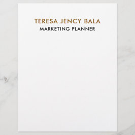 Papel Timbrado Minimalista Dourado Profissional El
