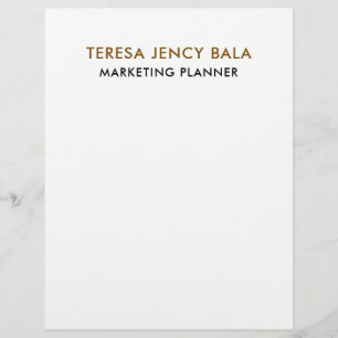 Papel Timbrado Minimalista Dourado Profissional El