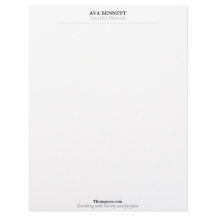 Papel Timbrado Minimalista Moderno para Negócios