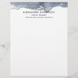 Papel Timbrado Mínimo para Cinza Profunda Elegante