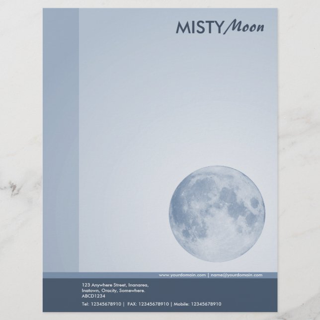 Papel Timbrado Misty Moon Blue (Frente)