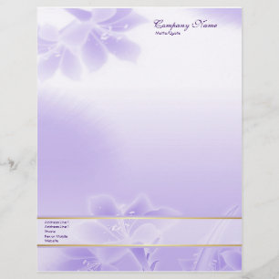 Papel Timbrado Misty Purple Floral