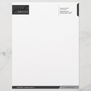 Papel Timbrado Modelo cinzento profissional