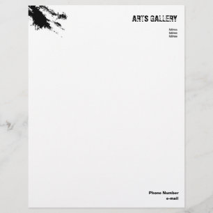 Papel Timbrado Modelo de borda preta e branca