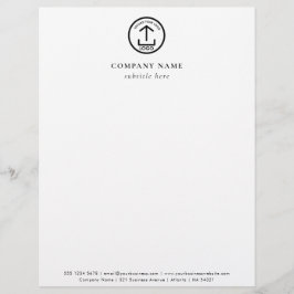 Papel Timbrado Modelo de Cabeçalho de Carta com Logotipo de Negóc