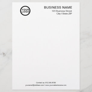 Papel Timbrado Modelo de Cabeçalho de Carta Comercial Clássico Br