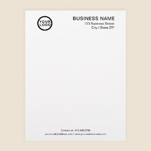 Papel Timbrado Modelo de Cabeçalho de Carta Comercial Clássico Br