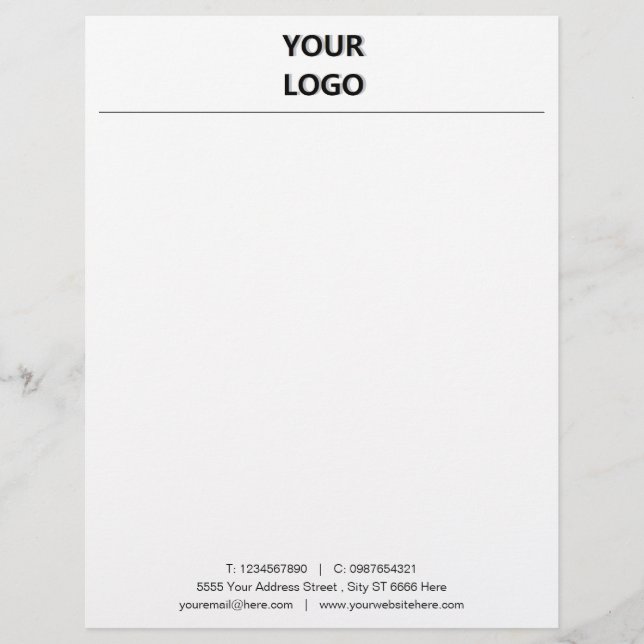 Papel Timbrado Modelo de Cabeçalho de Carta Comercial de Papelari (Frente)