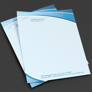 Papel Timbrado Modelo de Cabeçalho de Carta da Clínica Dentária