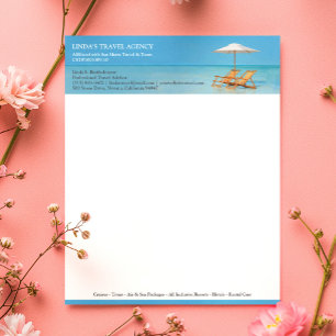 Papel Timbrado Modelo de Cabeçalho de Carta de Agência de Viagens