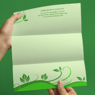 Papel Timbrado Modelo de Cabeçalho de Carta de Paisagismo de Manu