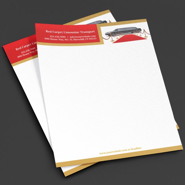 Papel Timbrado Modelo de Cabeçalho de Carta de Serviço de Limusin (Criador carregado)