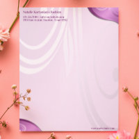 Modelo de Cabeçalho de Carta Floral Elegante