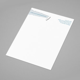 Papel Timbrado Modelo de Carta com Bordas Rasgadas Modernas