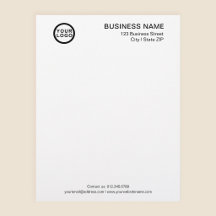 Modelo de Carta com Logotipo Empresarial Clássico 