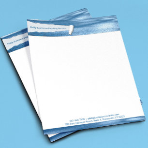 Papel Timbrado Modelo de carta moderna com um ripp único