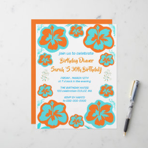 Papel Timbrado Modelo de Convite de Aniversário de 30 anos 30º Co
