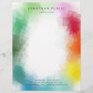 Papel Timbrado Modelo de Elegante Moderno Colorido