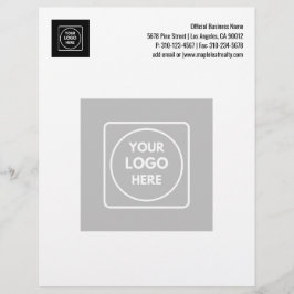 Papel Timbrado Modelo de Letra de Empresa com Marca d'Água Básica