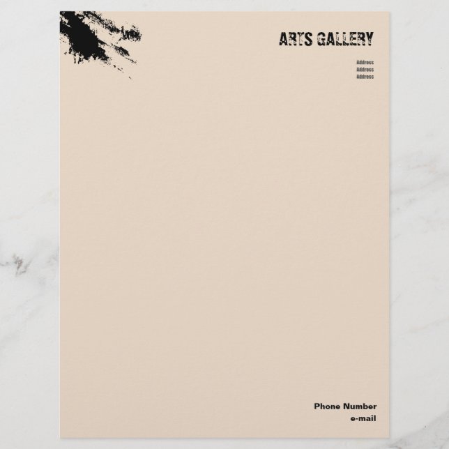 Papel Timbrado Modelo de Mama Grunge Laranja (Frente)