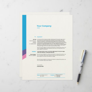 Papel Timbrado Modelo de ponta-cabeça de empresa