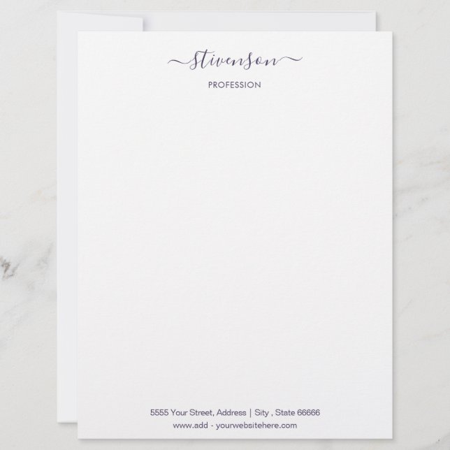 Papel Timbrado Modelo de QR de código de empresa personalizado (Frente)