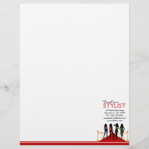 Papel Timbrado Modelo do cabeçalho do tapete vermelho das menina