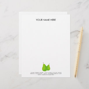 Papel Timbrado Modelo do logotipo da fruta verde