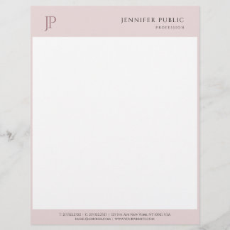 Papel Timbrado Modelo minimalista do monograma da harmonia